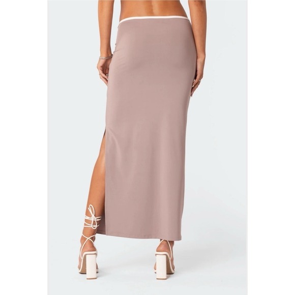Edikted Nadia Side Slitted Pull On Stretch Maxi Skirt Size Small Purple NWT - Picture 11 of 11